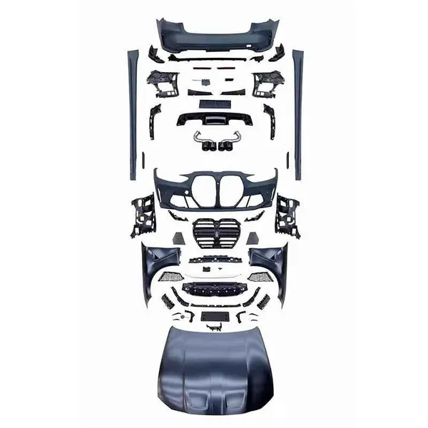 Upgrade Convert To G80 M3 M4 Narrow Bodykit Bumper Grill Fender Hood Side Skirts Grill Diffuser Exhaust Pipe Tip CC-9790 Compatible With Bmw 3 Series G20 G28 Lci 2023+