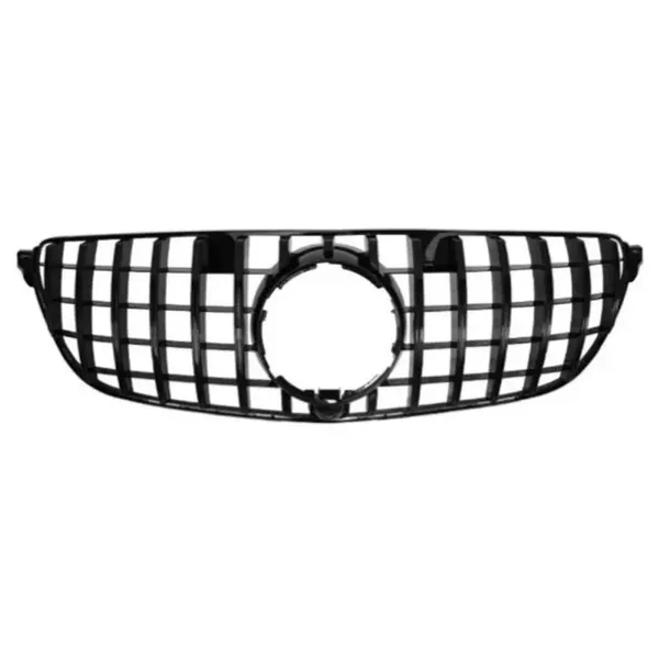 Upgrade Front Bumper Amg Show Grill Gtr Black Gc CC-9603 Compatible With Mercedes Benz Gle W166 2016-2019