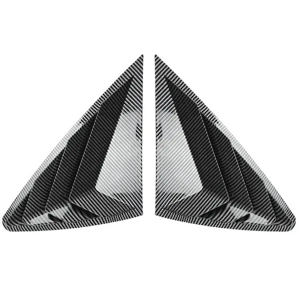 Rear Window Louvers Sticker Rear Triangle Window Shade Spoiler Trim Accessories Zst-1033 Carbon Fiber Look CC-7185 Compatible With Mercedes Benz Glc Coupe C253 W253 2016-2020