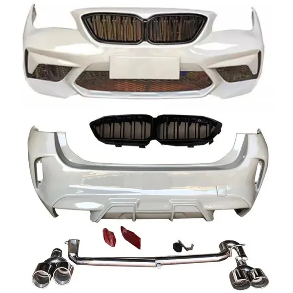 Upgrade Convert Facelift To M Sports M2C Style Bodykit Bumper Exhaust Tips Diffuser CC-6644 Compatible With BMW X1 E84 2009-2015