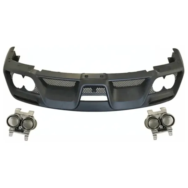 Rear After Bumper Lip Diffuser Skirts Splitter With Exhaust Pipe Tip Gt350 Style CC-7958 Compatible With Ford Mustang 2015-2017