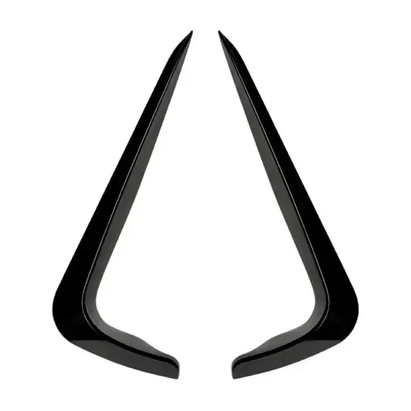 M Tech M Sports M Performance Front Bumper Side Lip Spoiler Skirts Splitter Zst-497 Gb Glossy Black CC-3978 Compatible With BMW 3 Series E90 LCI 2008-2012