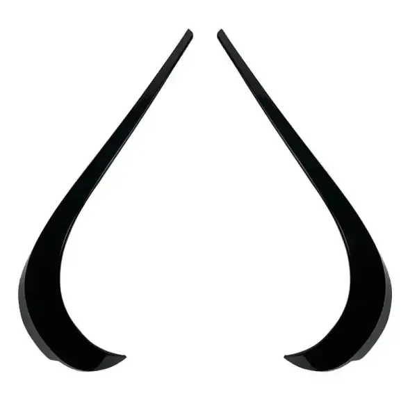 Front Bumper Lip Splitter Skirts Flag Spoiler Zst-221 Gb Glossy Black CC-4343 Compatible With Mercedes Gla W156 X156 Lci 2017-2019 Amg