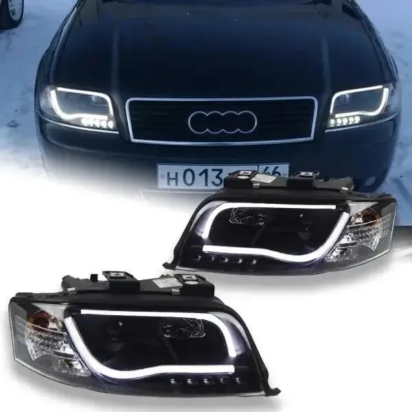 LED Headlight LED DRL Hid Bi Xenon Headlamp Light Compatible With Audi A6 1999-2004 A6 C4