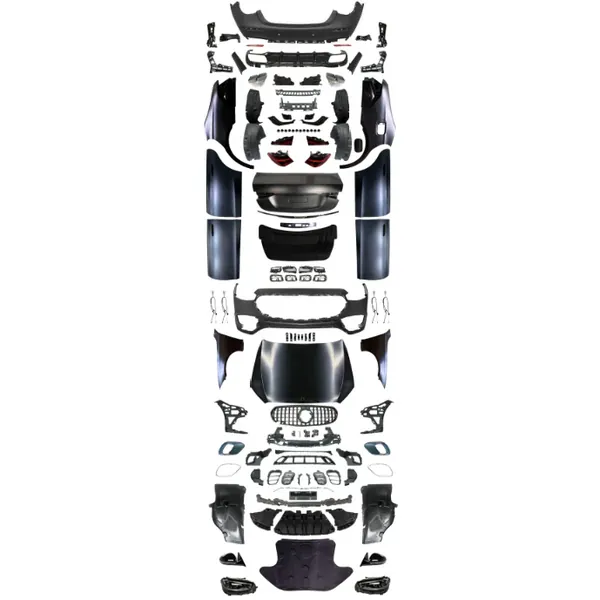 Upgraded Convert Facelift To S Class W223 2023+ Amg S63 Style Bodykit Bumper Headlight Taillight Hood Fender With Door CC-6615 Compatible With Mercedes Benz S Class W222 2016-2022