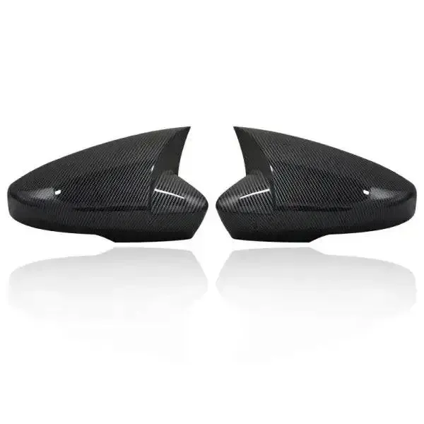 Side Rear View Mirror Case Cover Paste Self Adhesive Tape Stick On Style Ar-mr-047 Cf Carbon Fiber Look CC-2004 Compatible With Skoda Octavia Mk3 A7 5e 2013-2019, Volkswagen Vw T-roc 2017-2019