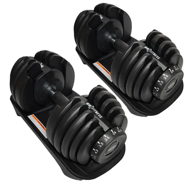 24kg Adjustable Dumbbell Pair - 1818 Fitness