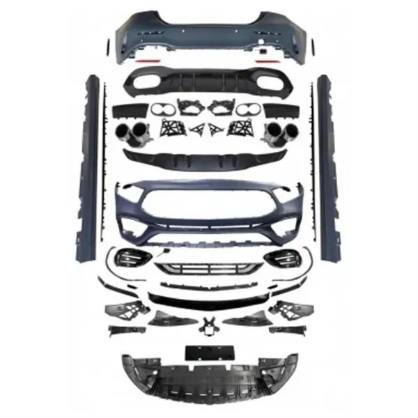 Front Rear Bumper Side Skirt Diffuser Exhaust Tip Upgrade Convert To Amg Amg45s Bumper Bodykit GC W177-017 CC-9475 Compatible With Mercedes Benz A Class W177 2018-2024