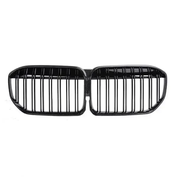 Front Bumper Grill Carbon Fiber Look CC-1662 Compatible With BMW 7 Series G11 G12 2020-2023 Lci