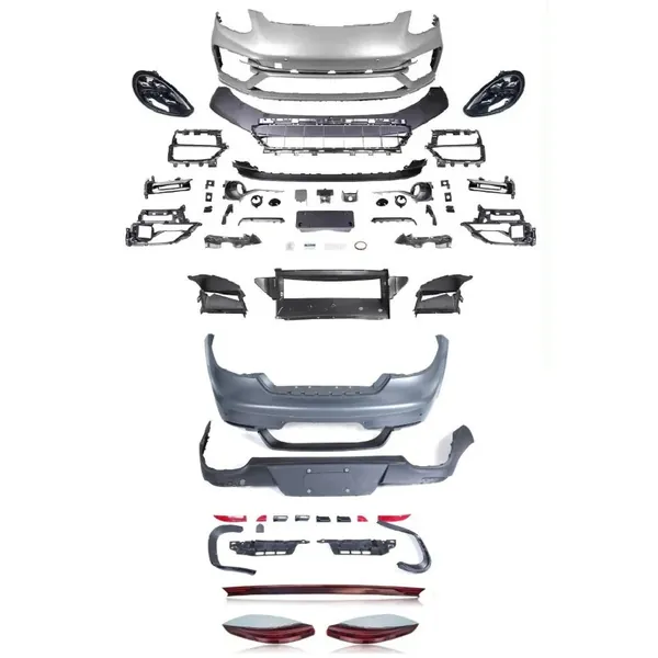 Upgrade Facelift Convert To 2017 Turbo 7 Style Modified Bumper Headlights Taillight Bodykit Set CC-9834 Compatible With Porsche Panamera 970 2009-2016 970.1 970.2