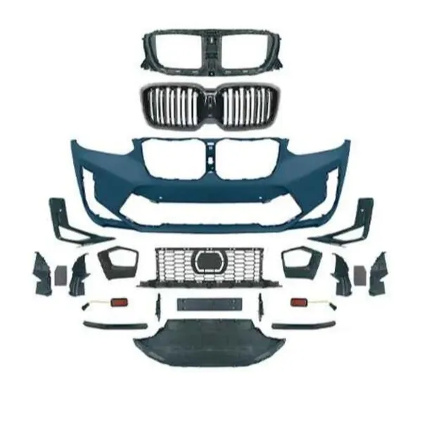Front Bumper Upgrade Convert To M Sport X3m Bodykit Grill G01/08-017 Gc CC-9326 Compatible With Bmw X3 G01 2018-2021