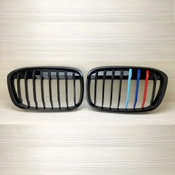 Front Bumper Show Grill Tri Color Single Bar CC-3100 Compatible With Bmw X1 F48 2016-2019