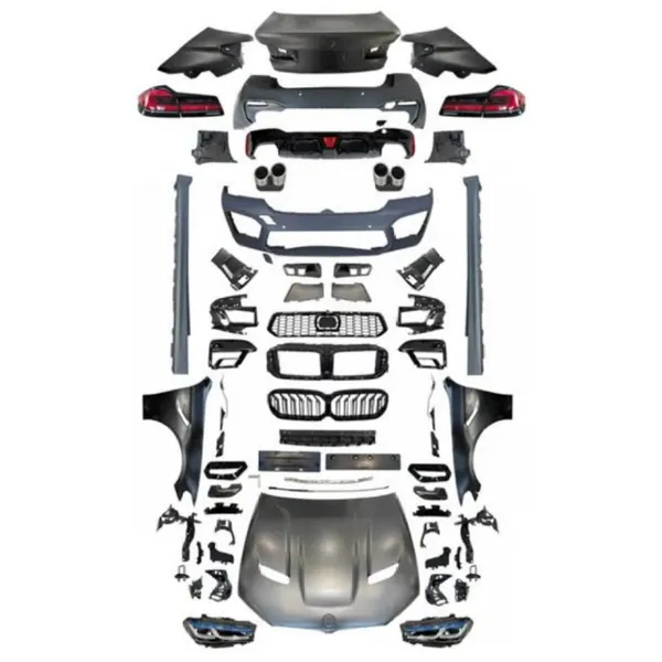 Cs Upgrade Facelift Conversion Cs Hood Fender Bodykit Bumper Headlight Taillight With Trunk 1:1 CC-6326 Compatible With Bmw 5 Series F10 F18 2010-2017 To 2021+ G30 G38 F90 Lci M5 M Sports