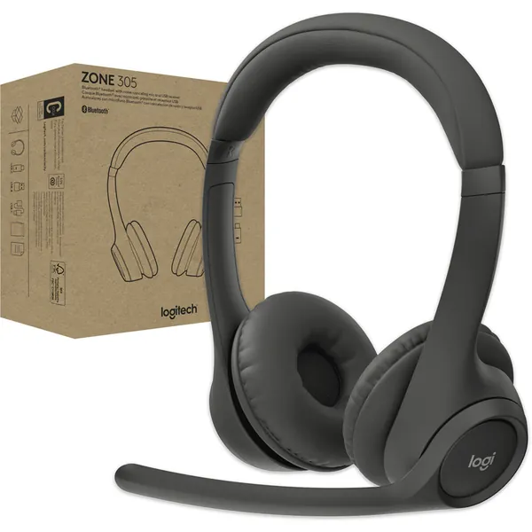 Logitech Zone 305 Wireless Headset for Business (Microsoft Teams)