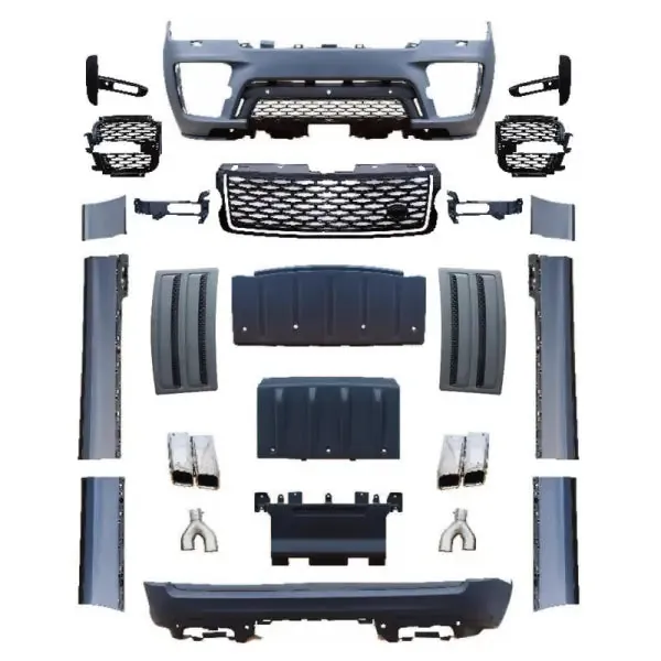 Upgrade Facelift Convert To Svo Bodykit Bumper Side Skirts Grill CC-5837 Compatible With Range Land Rover Vogue L405 2013-2017