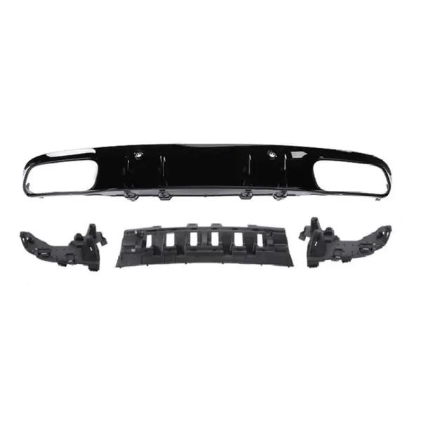 Amg Rear Bumper Upgrade Convert To Amg Amg C63 After Rear Lip Diffuser Black GC C205-025 CC-9536 Compatible With Mercedes Benz C Class C205 Coupe 2015-2021