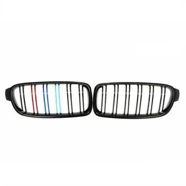 Front Bumper Grill Tri Color CC-1544 Compatible With Bmw 3 Series F30 2012-2018