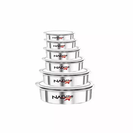 Nadstar8 Aluminum Sufuria 6pcs with Lid 19-20-21-22-23-24 Cookware Set Tope Cooking Pot with Lid for Commercial Use - Kitchen Heavy Duty