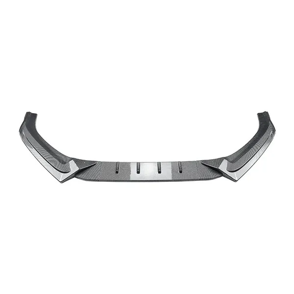 Front Bumper Lip Skirt Splitter Spoiler Zst-1074 Carbon Fiber Look CC-7122 Compatible With Audi A4 S4 B9 2017-2019 S Line