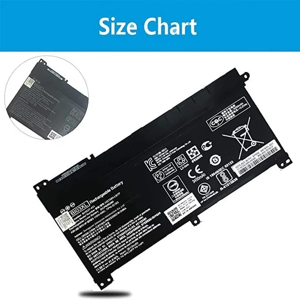Laptop Battery BI03XL ON03XL for HP Pavilion X360 13-U000 M3-U000:M3-U001DX U003DX U103DX U105DX 13-U100TU U118TU;HP Stream 14-AX000:14-ax010wm ax020wm ax030wm ax040wm 843537-541 844203-850 HSTNN-UB6W