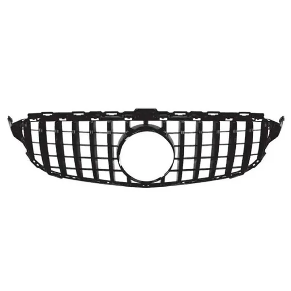 Upgrade Front Bumper Amg C63 Show Grill With Camera Hole Gtr Glossy Black Gc W205/c205-010 W Hole CC-9503 Compatible With Mercedes Benz C Class W205 C205 Coupe 2019-2021