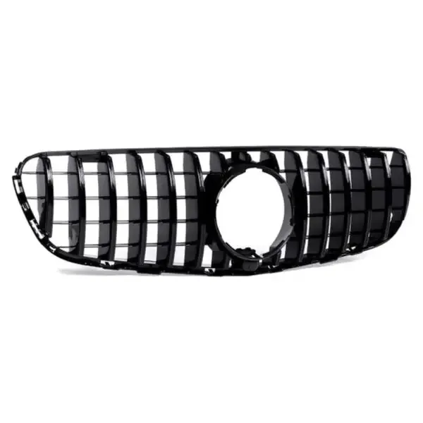 Front Bumper Panamericana Grill W253 Grill Gtr Black CC-1768 With Camera Hole Compatible With Mercedes Glc W253 X256 2015-2019