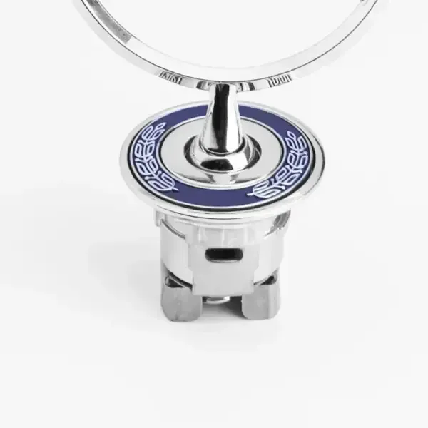 Hood Emblem Standing Logo Mb Hood Star Logo Chrome Mb Blue CC-5637 Compatible With Mercedes A B C E G Gl Gle Gle Ml R S V Class Bonnot