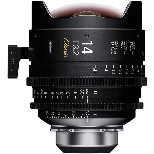 Sigma 14mm T3.2 FF Classic Cine Prime Lens with /i Technology (PL Mount, Feet)