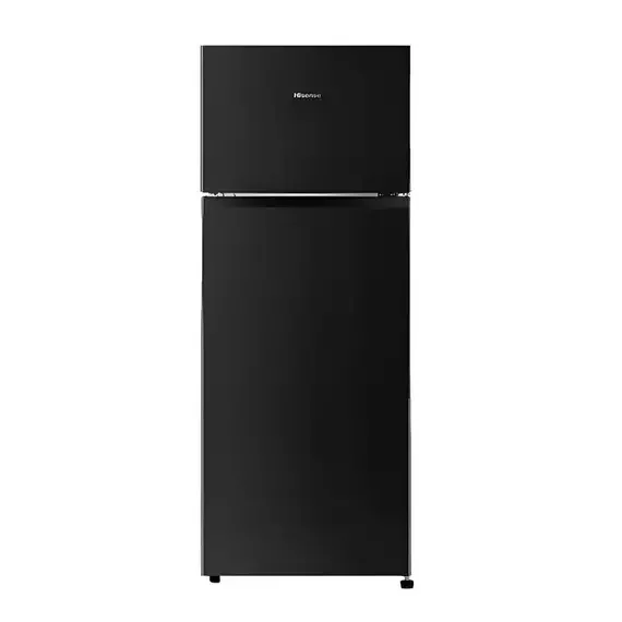 Hisense 205L Double Door Refrigerator, Top Freezer, Black RT1N205NEBN