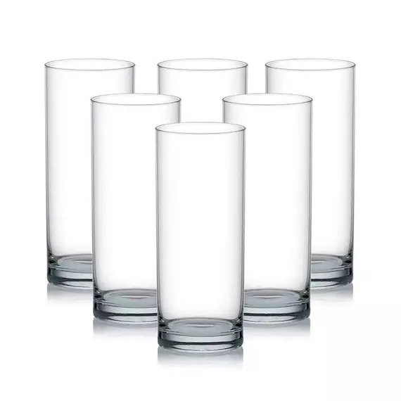 Ocean Glass 6pcs Fin Line Hi Ball 355ml Drink Tumbler 1B01213