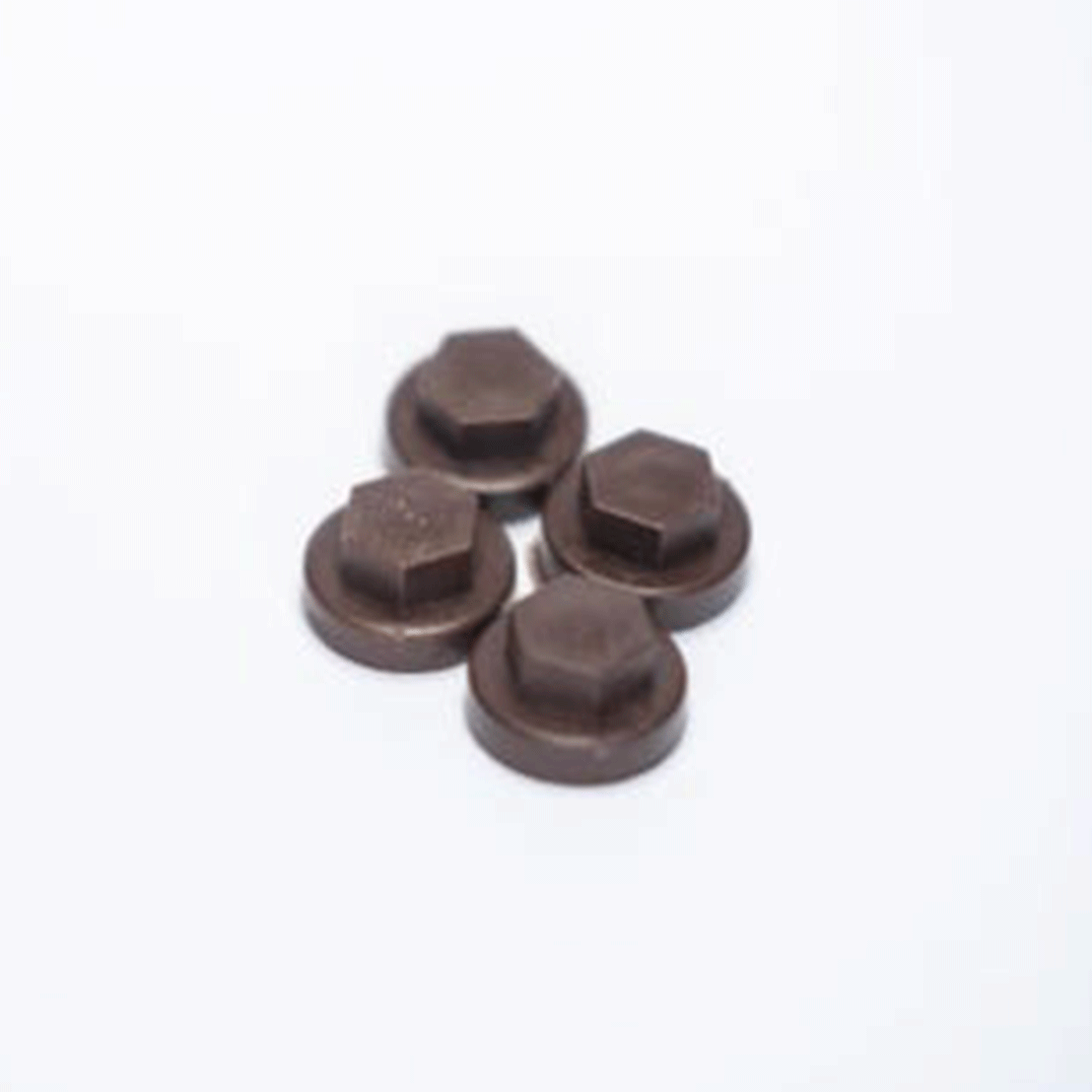 Alaf Brick Red Hex Plastic Caps for Fixtite Fastener