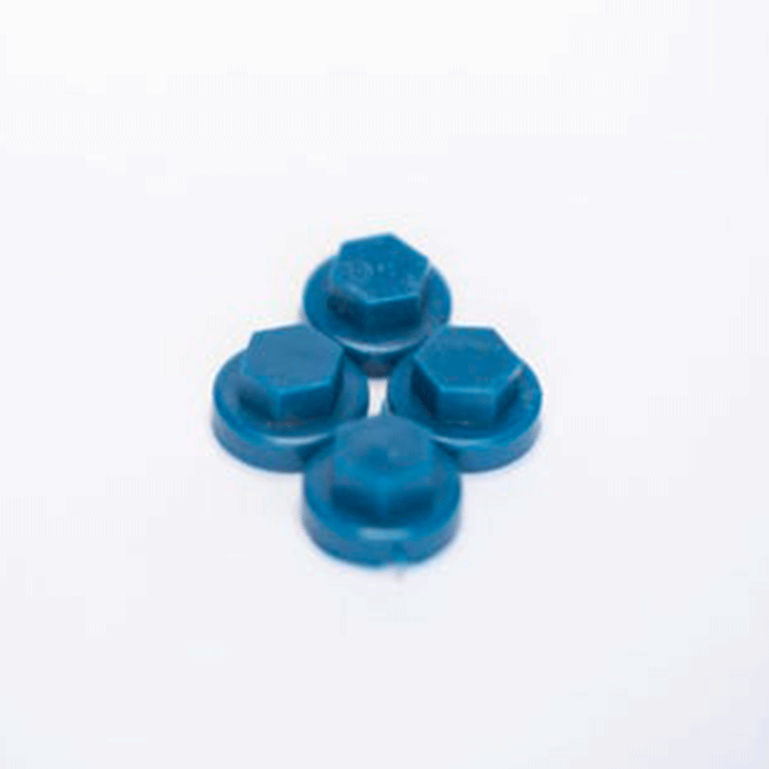 Alaf Sky Blue Hex Plastic Caps for Fixtite Fastener