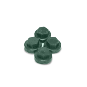 Alaf Dark Green Hex Plastic Caps for Fixtite Fastener
