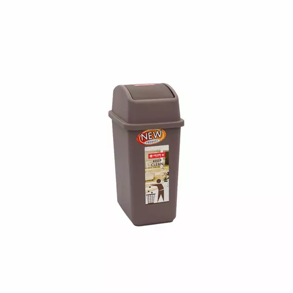 Lionstar Dustbin 9L Garbi Swing C-48 Slim Waste Bin With Flip Top Lid BPA Free Plastic For Home & Office