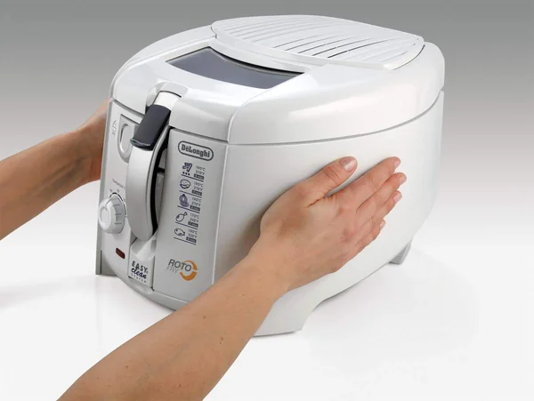 Delonghi Airfryer 1.2l Digital 1800w F28311.W1 - Adjustable Temperature Rotating Basket Non Slip Feet Detachable Lid