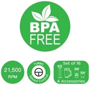 Black & Decker Sports Blender 300W, Portable, Easy Blend & Go SBX300-B5