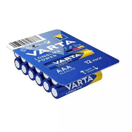 Varta Battery Longlife Power Tray Big Box 12 AAA 23810 (Pack of 12Pcs)