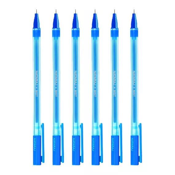 Nataraj Mist Pen 621 0.7mm 6pcs Blue P06233