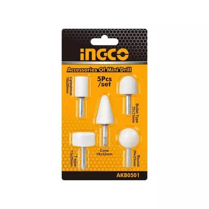 Ingco Accessories For Die Grinder Pack of 5 AKB0501