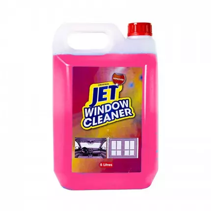 JET Glass Cleaner for Mirrors, Windows & Windscreens Pink 5L (Pack of 4Pcs)