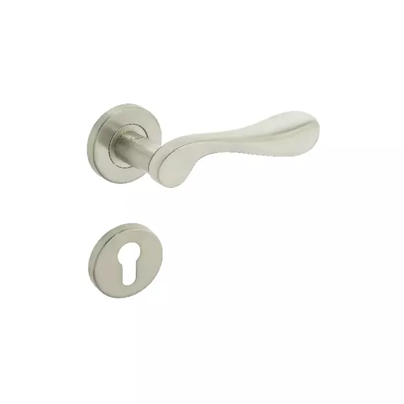 Yale Tubular Rose Lever Handle Satin Nickel 001 - Giulia