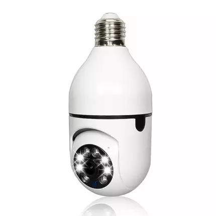 Bulb Mini Camera, Wireless WiFi, Full HD 1080P, 360 Degree Auto Rotate IP Camera for Smart Home Security, Remote Viewing, and Panoramic Camcorder Functionality.