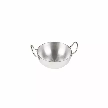 Nadstar8 Aluminium Classic Karai 6.25" No1 Heavy Base Aluminum Kadai Deep Frying Kadai with Handle for Kitchen