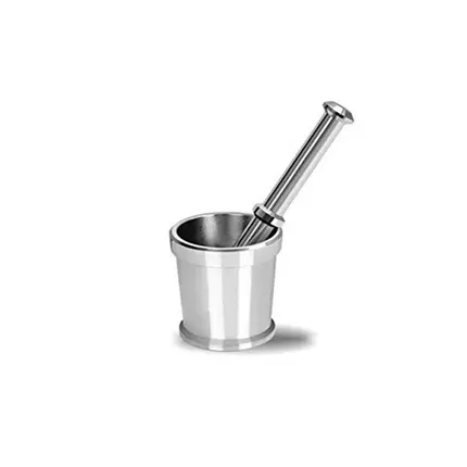 Topaz Stainless Steel Kinu No2 Heavy Mortar and Pestle Set/Khalbatta/Spice Mixer for Kitchen 0328