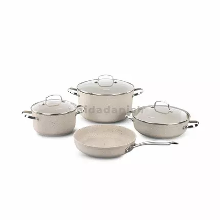 Korkmaz Granita Alu 7pcs Cookware Set A1272