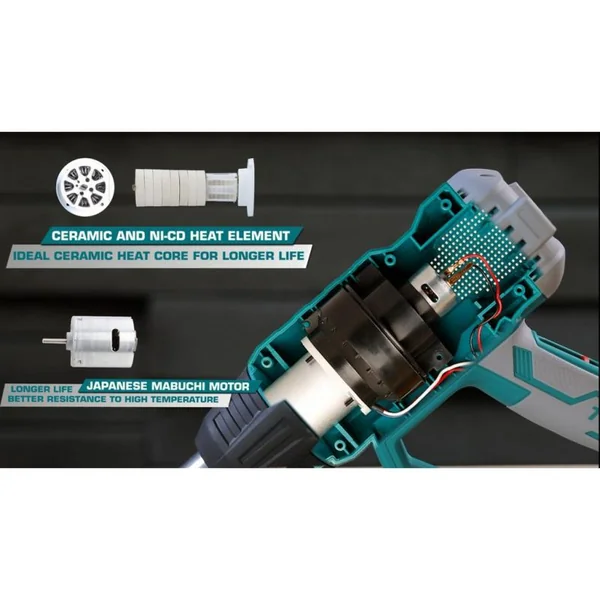Total Heat Gun 2000W with 4 Nozzles & 1 Scraper TB2006