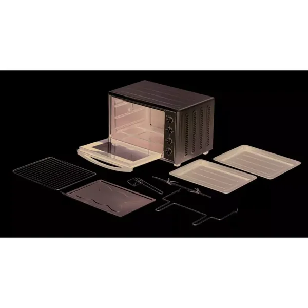 Kenwood 100L Toaster Oven - Oven Toaster Grill Large Capacity Double Glass Door Multifunctional with Rotisserie and Convection Function for Grilling, Toasting, Broiling, Baking, Defrosting MOM90.000SS