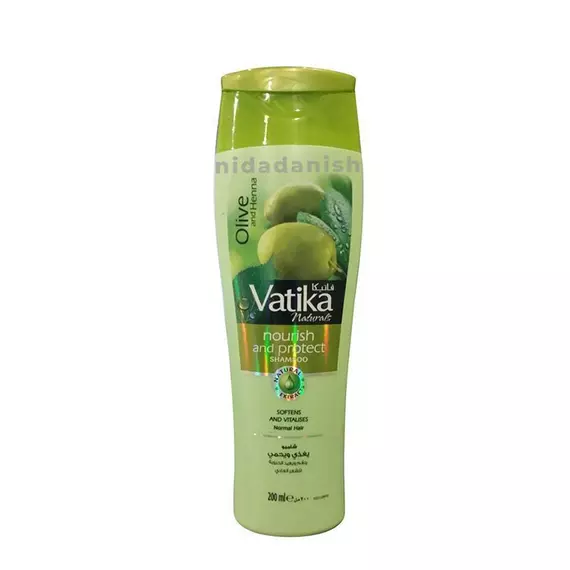Vatika Shampoo Nourish and Rejuvenate Hair, Strengthening & Moisturizing Hair Cleanser for Curly Hair, Damaged Hair, All Hair Types 200ml