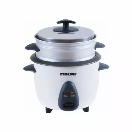 Nikai Rice Cooker 1L 400W Detachable Power Cord Non Stick Teflon Top Steamer Keep Warm Function NR701A