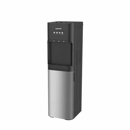Nikai Water Dispenser 3 Tap/Faucet Bottom Loading Water Dispenser Instant Hot/Cold/Room Temperature Water Dispenser Child Safety Lock, Stainless Steel Reservoir, Ideal for Home and Office Silver/Black